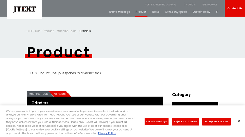 Grinders｜Product｜JTEKT CORPORATION