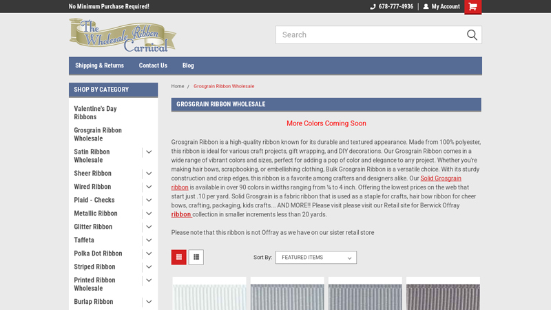 Grosgrain Ribbon Wholesale