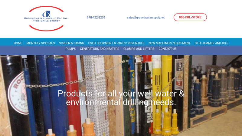 Groundwater Supply: Well Drilling Equipment Boston MA