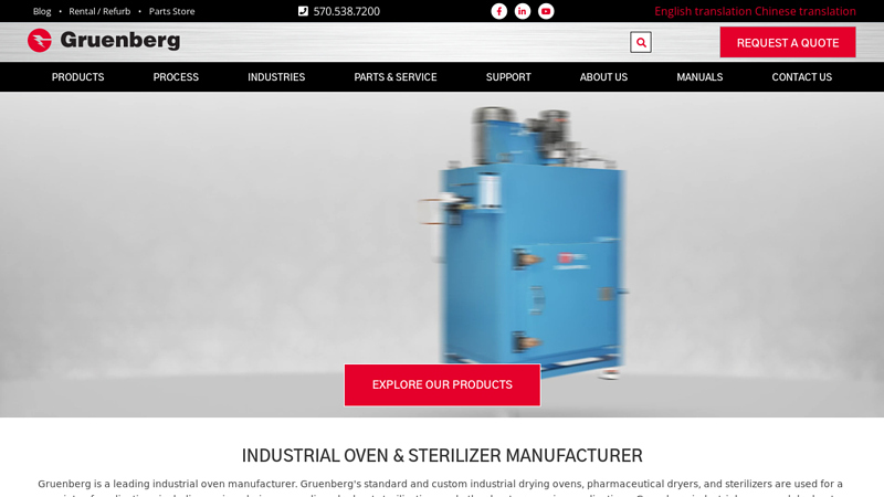 Gruenberg: Industrial Oven Manufacturer