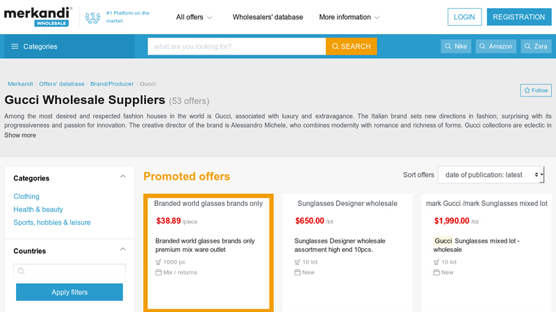 Gucci Wholesale Suppliers