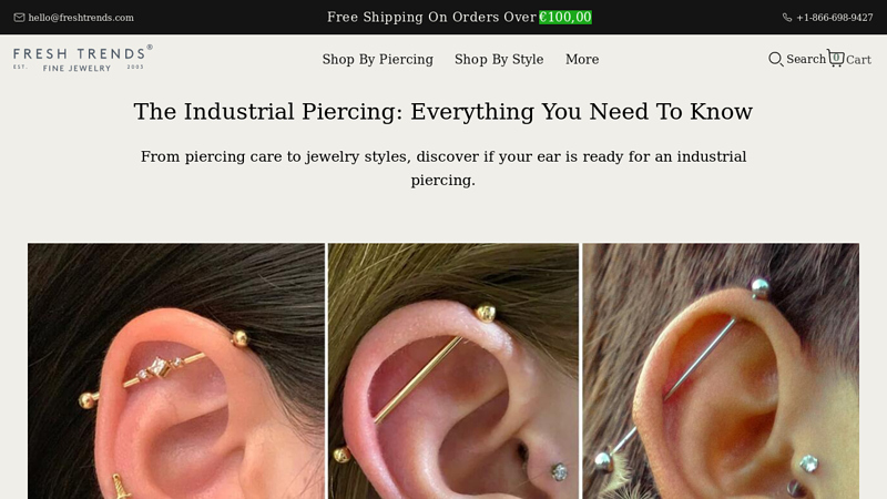 Guide to Industrial Piercing & Gold Jewelry