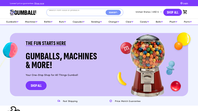 Gumball Machine, Gumballs, Bulk Candy, Vending Machine ...
