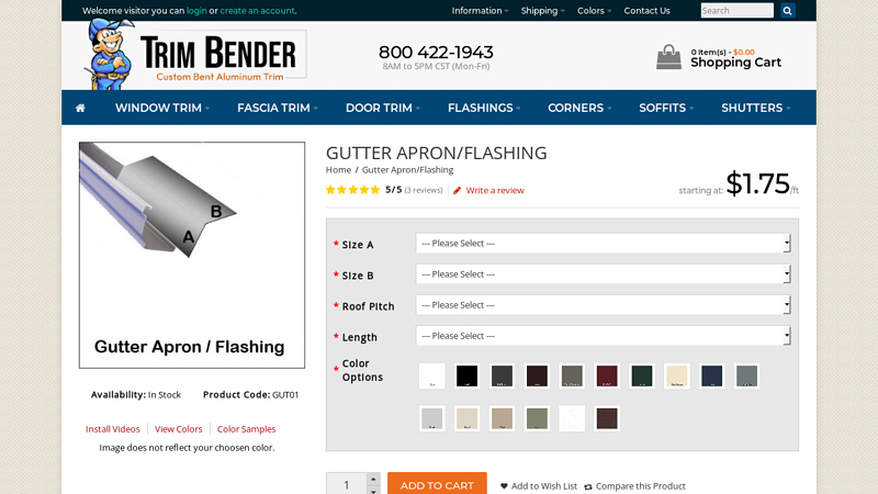 Gutter Apron/Flashing