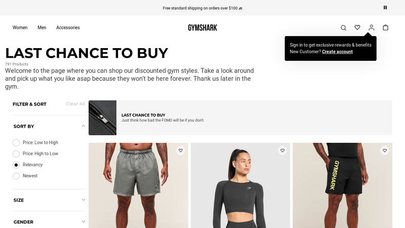 Gymshark Last Chance Outlet