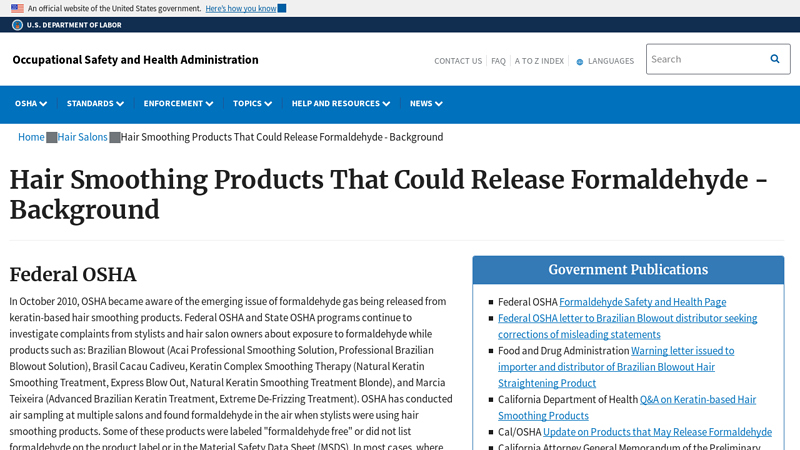 Hair Smoothing Products That Could Release Formaldehyde