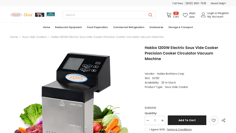 Hakka 1200W Electric Sous Vide Cooker Precision Cooker ...