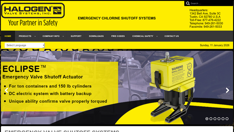 Halogen Valve Systems