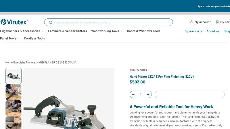 Hand Planer CE24E 120V for Wood & Panels