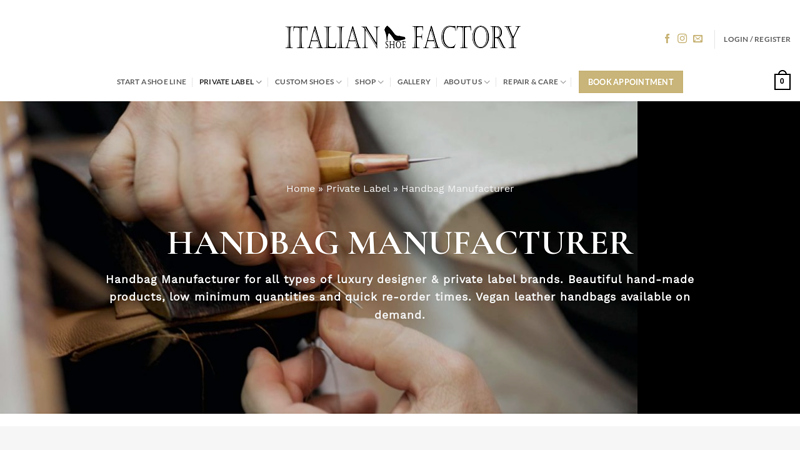 Handbag Manufacturer for Private Labels