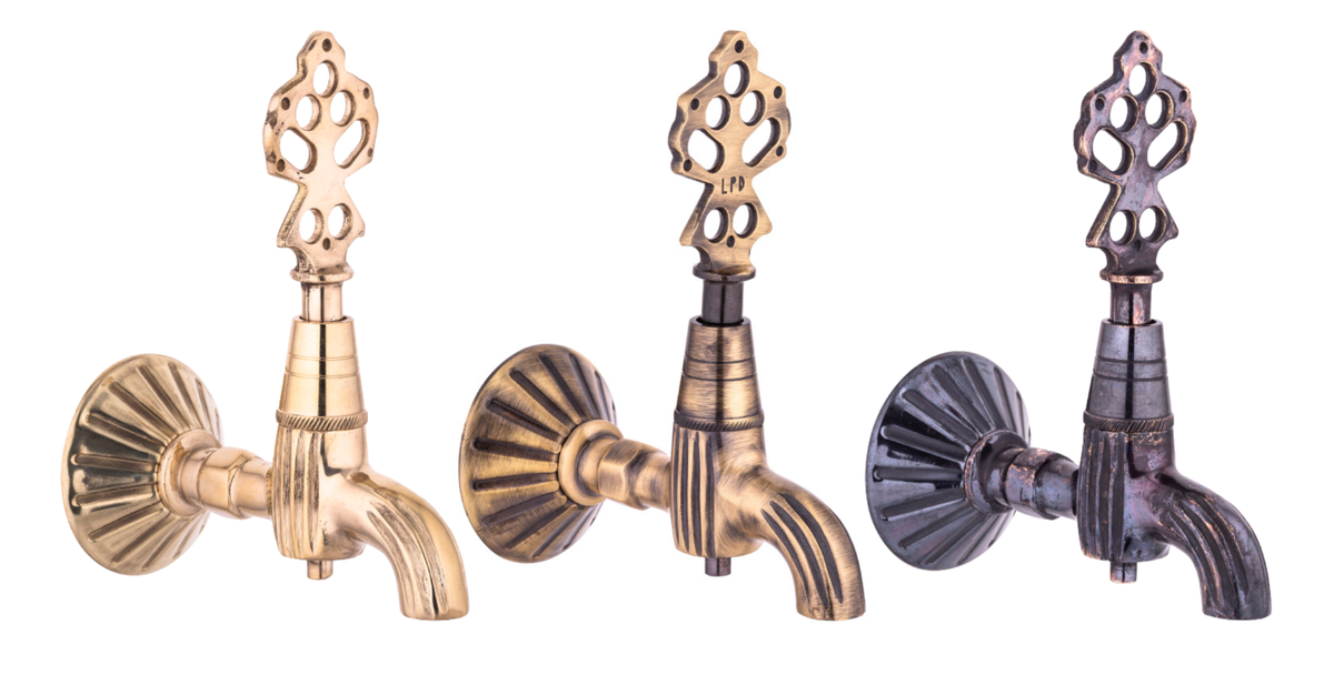 Handcrafted kitchen and bathroom brassware