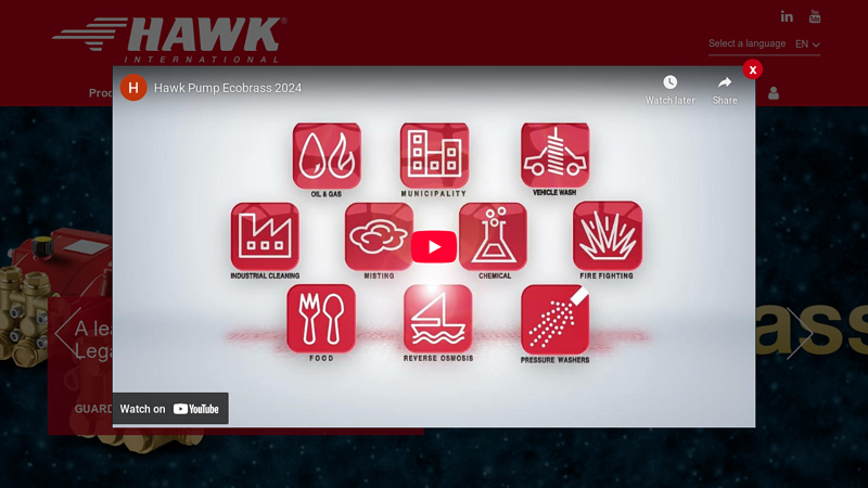 HAWK, high pressure piston pumps manufacturer