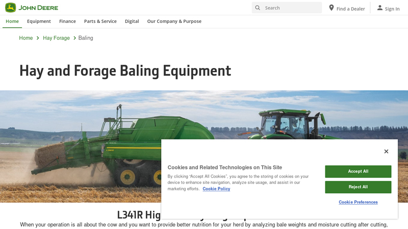 Hay and Forage Baling Equipment