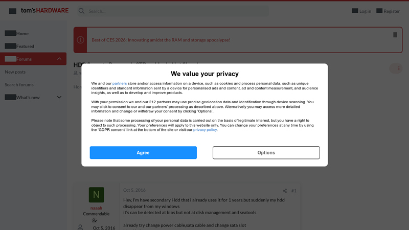 HDD Seagate Barracuda 2TB suddenly Not Showing
