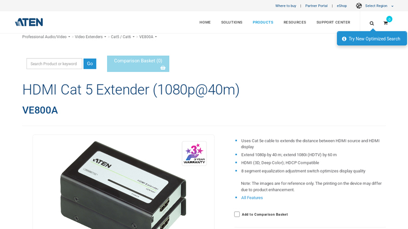 HDMI Cat 5 Extender (1080p@40m)