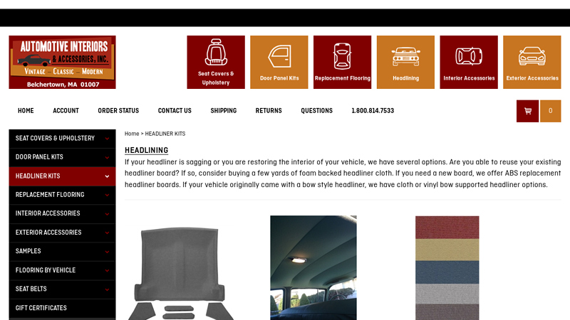 Headliner & Headlining Options for Cars, Trucks, and Wagons