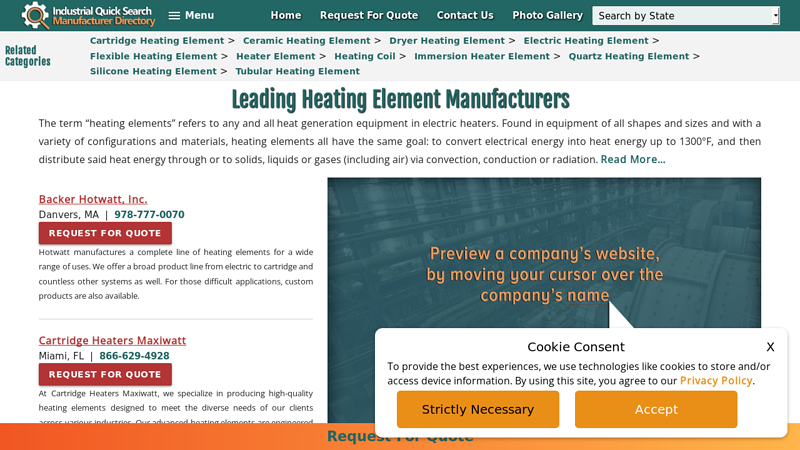 Heating Element Manufacturers