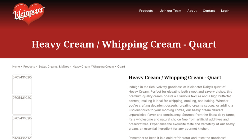 Heavy Cream / Whipping Cream