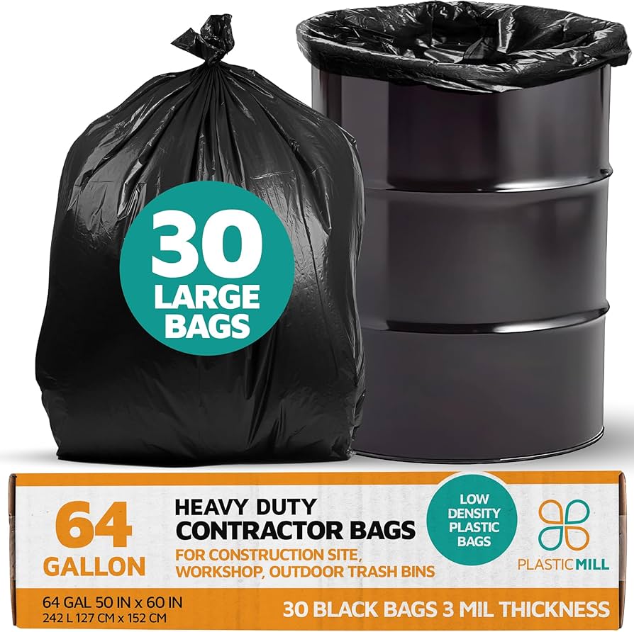 Heavy Duty Construction Garbage Bags for Material Handling