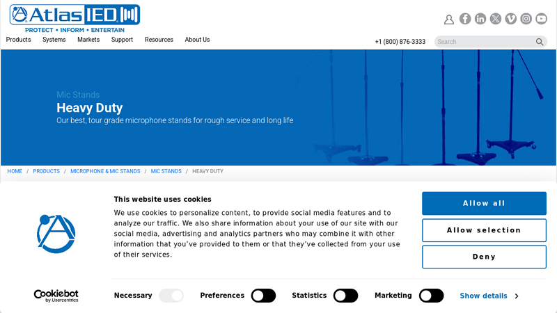 Heavy-Duty Microphone Stands