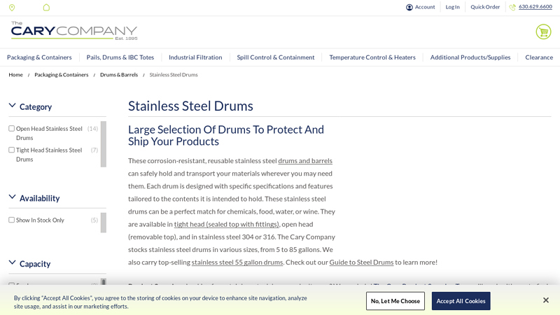 Heavy Duty Stainless Steel Drums