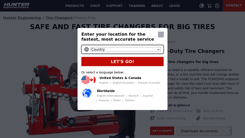 Heavy-Duty Tire Changers