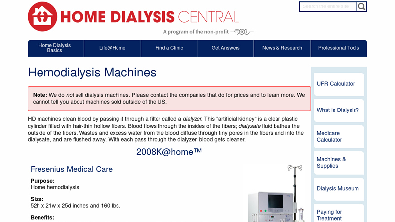 Hemodialysis Machines