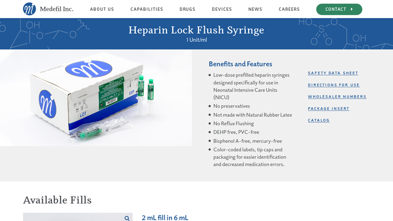 Heparin Lock Flush Syringe, 1 Unit/ml