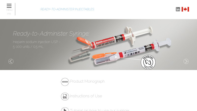 Heparin sodium injection USP : Prefilled syringe