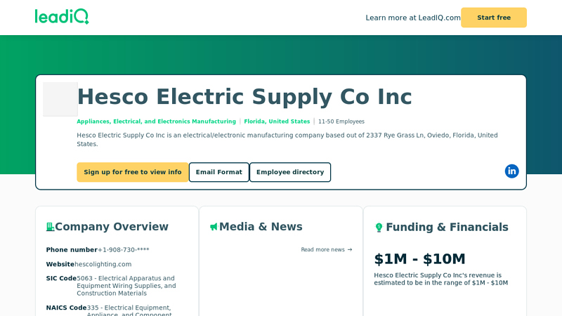 Hesco Electric Supply Co Inc