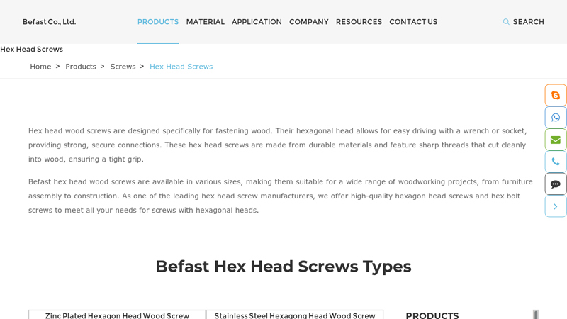 Hex Head Screw Manufacturer
