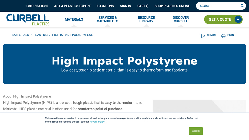 High Impact Polystyrene Properties