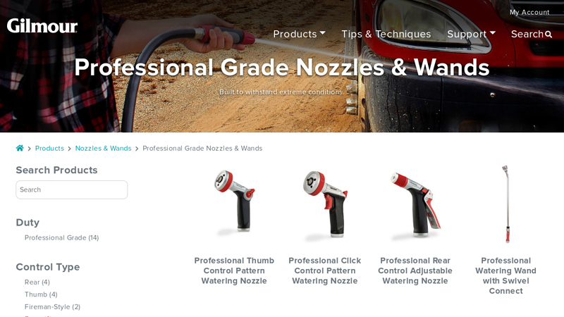 High Pressure, Heavy Duty, Professional Hose Nozzles
