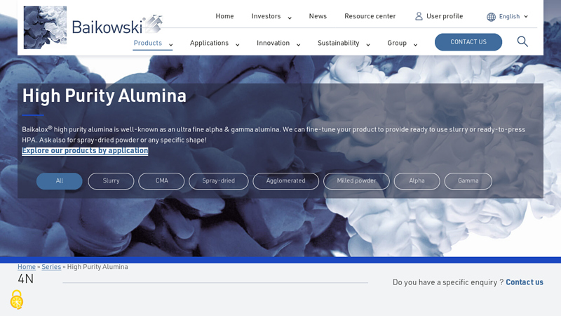 High-Purity Aluminum Oxides (Alumina)