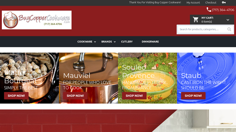 High Quality French Copper Pots and Pans