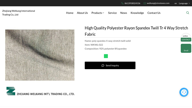 High Quality Polyester Rayon Spandex Twill Tr 4 Way Stretch Fabric