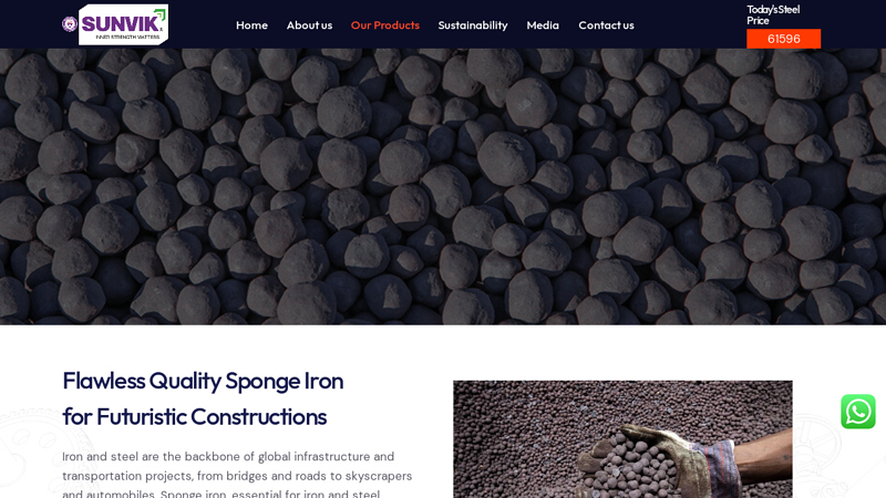 High-Quality Sponge Iron Manufacturer