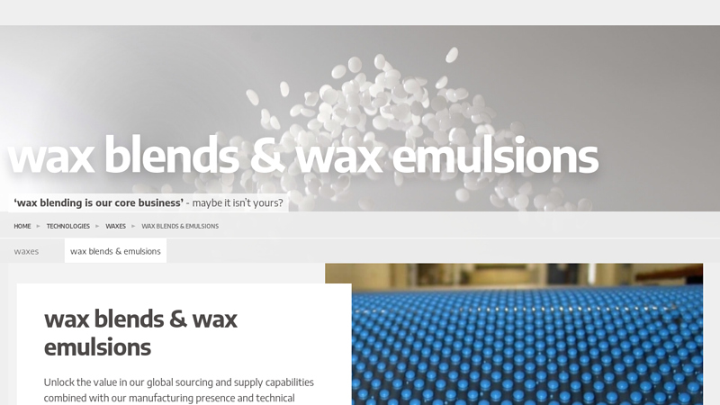 High quality wax blends & emulsions