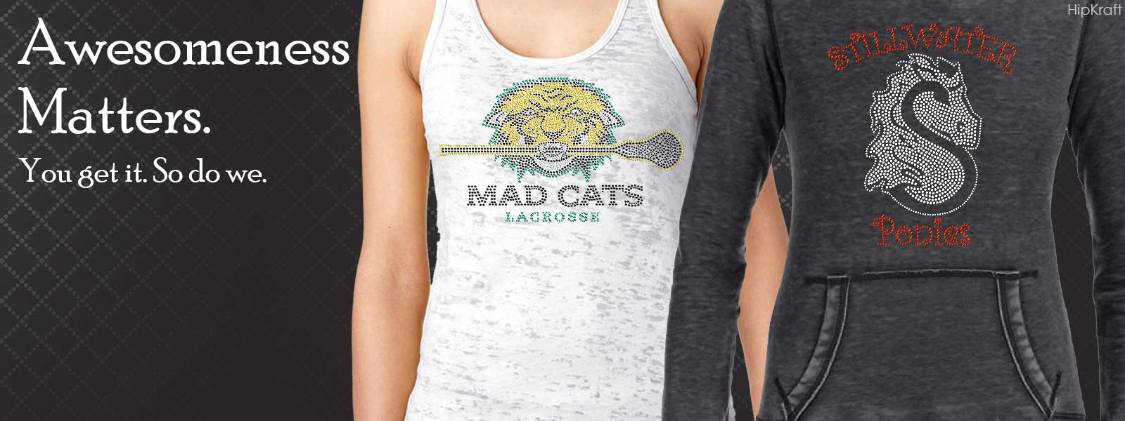 HipKraft Custom Rhinestone Apparel custom t-shirts