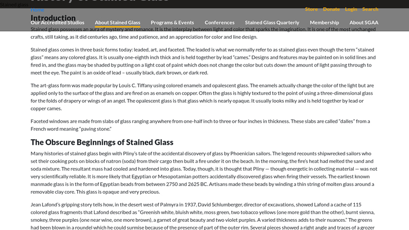 History of Stained Glass