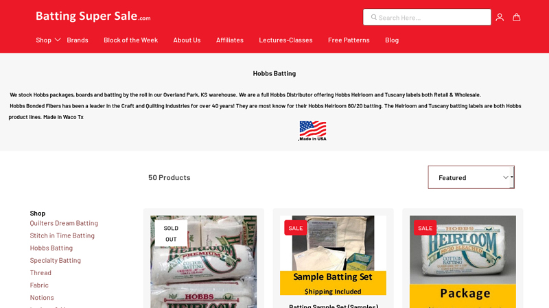 Hobbs Batting Retail and Wholesale