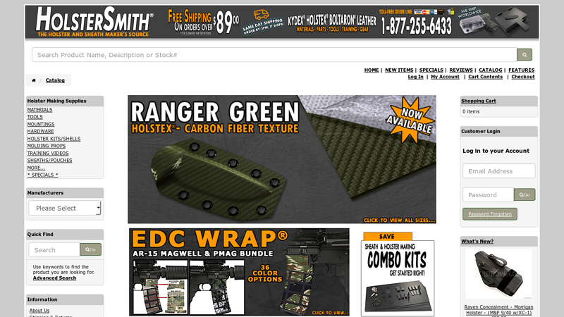 HolsterSmith.com: Holster Making Supplies