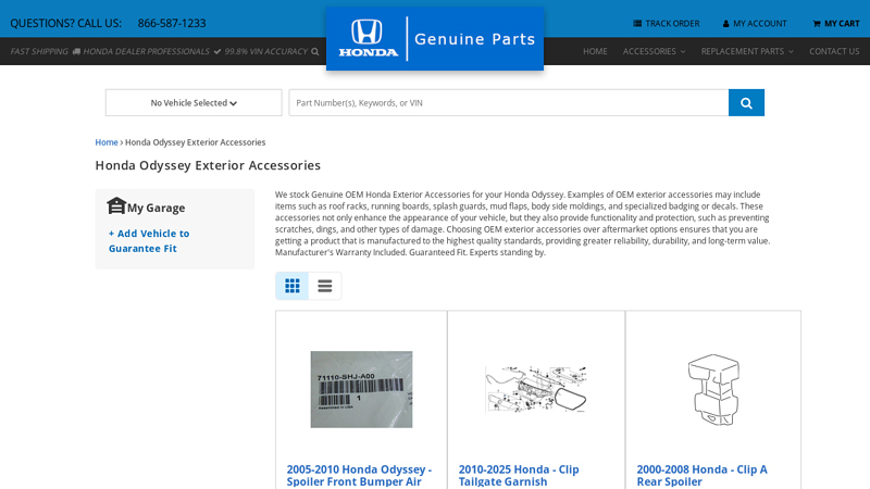 Honda Odyssey Exterior Accessories