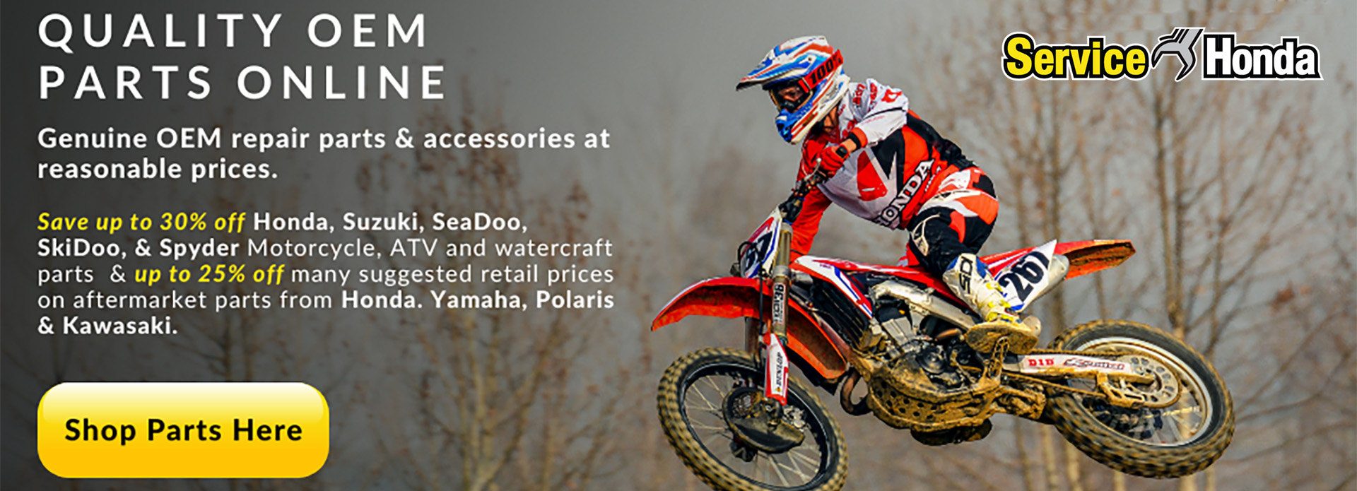 Honda OEM Parts for Motorcycles, Dirt Bikes, ATVs, and UTVs