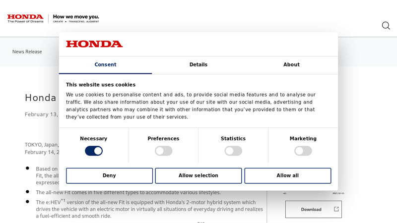 Honda to Begin Sales of All
