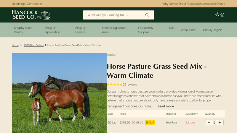 Horse Pasture Grass Seed Mix