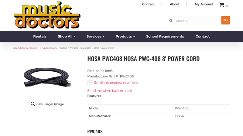 HOSA PWC408 Hosa PWC