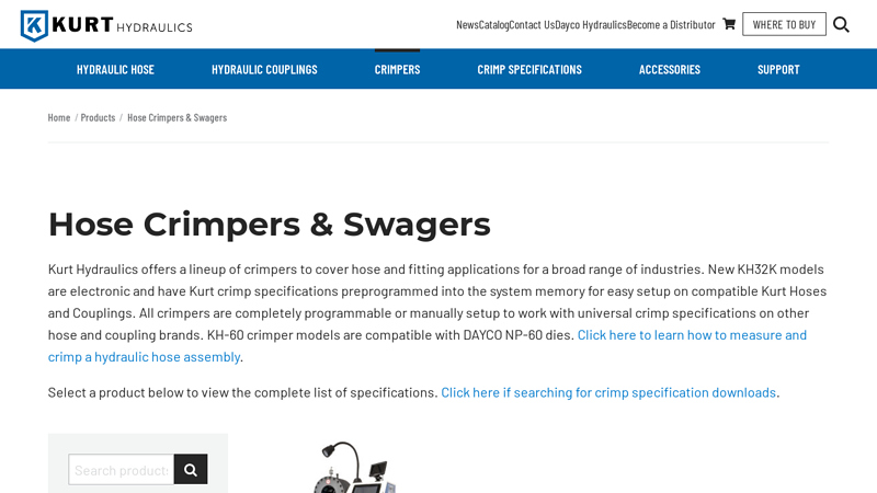 Hose Crimpers & Swagers
