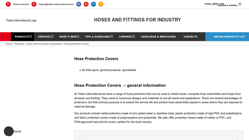 Hose, hose assembly and hose protectors