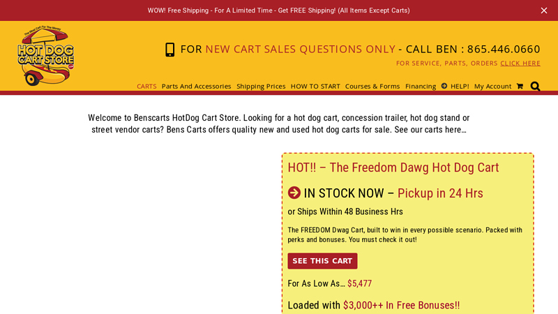 Hot Dog Carts for sale, Hot Dog Stand, Concession Trailers for sale